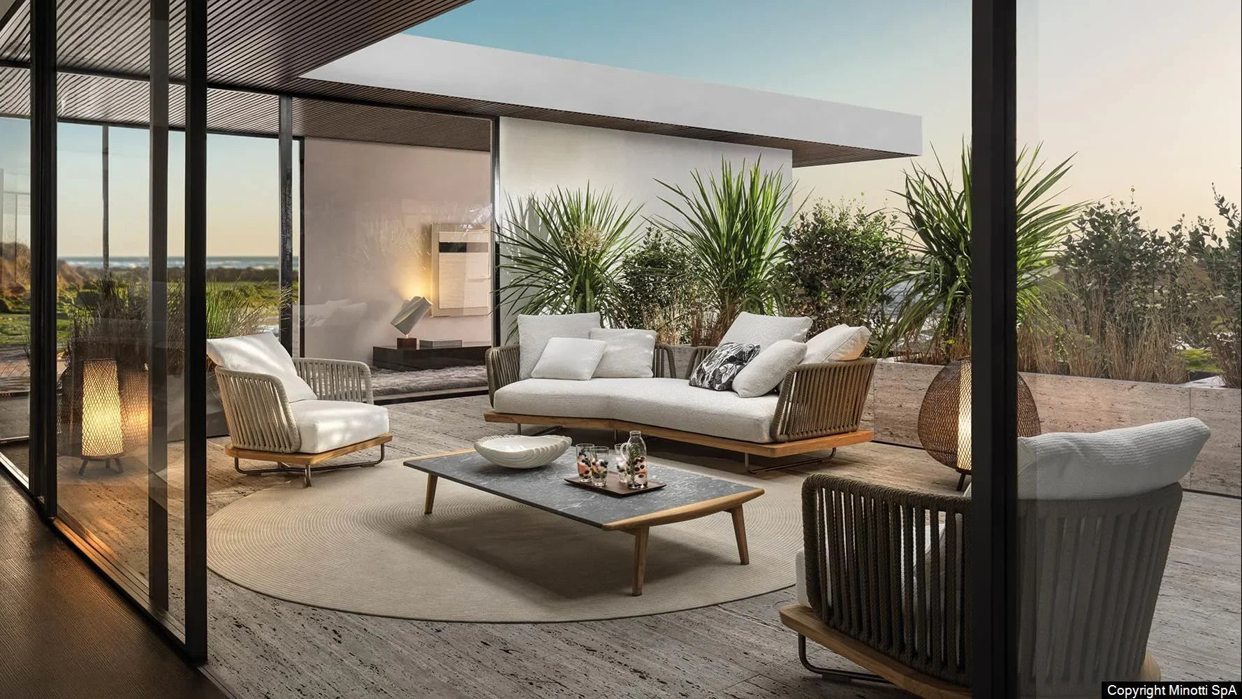 Minotti - Sunray Outdoor Sofa - sarto Tailored Interiors Group