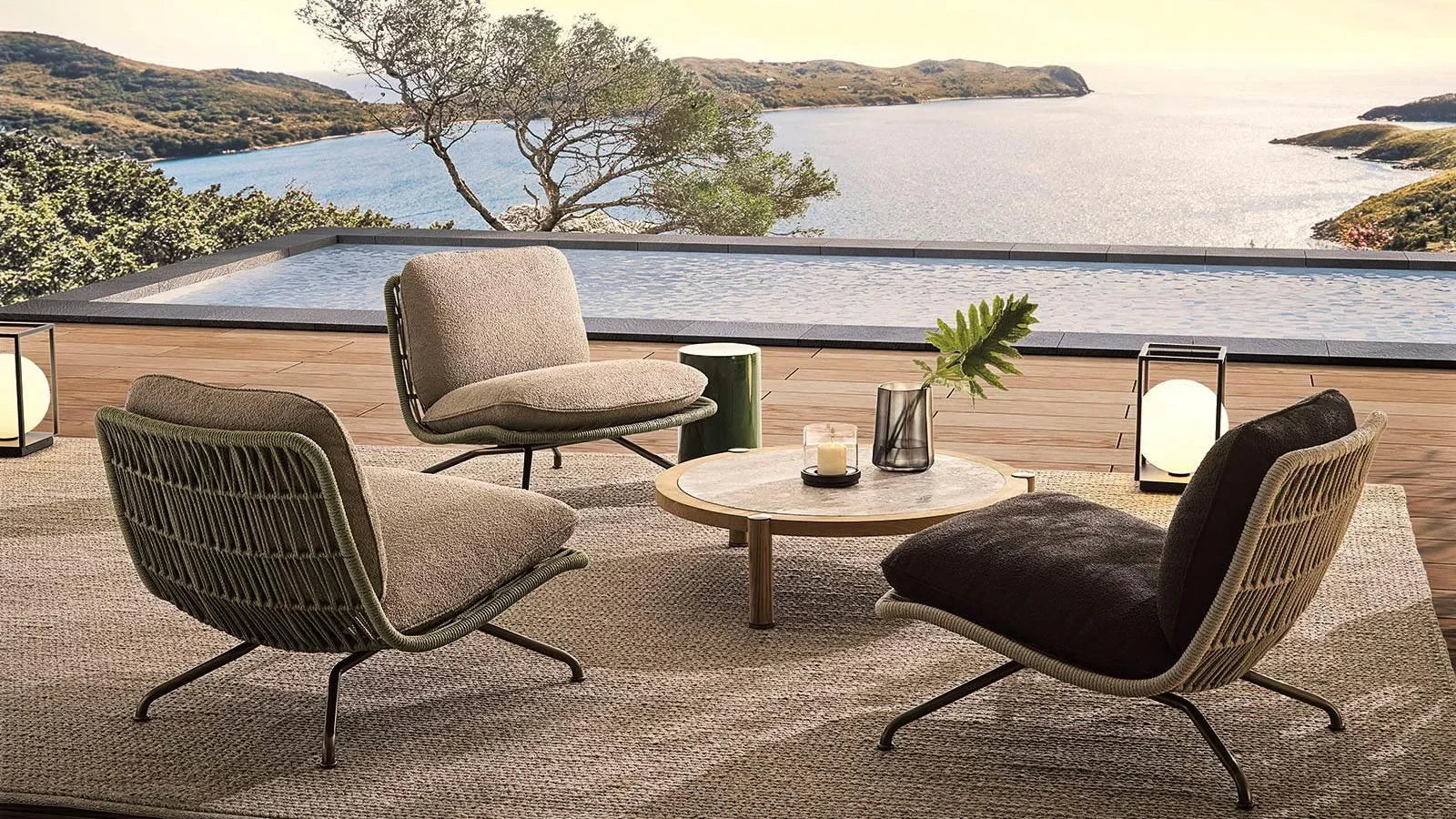 Minotti - Pattie "Cord" Outdoor Sessel - sarto Tailored Interiors Group