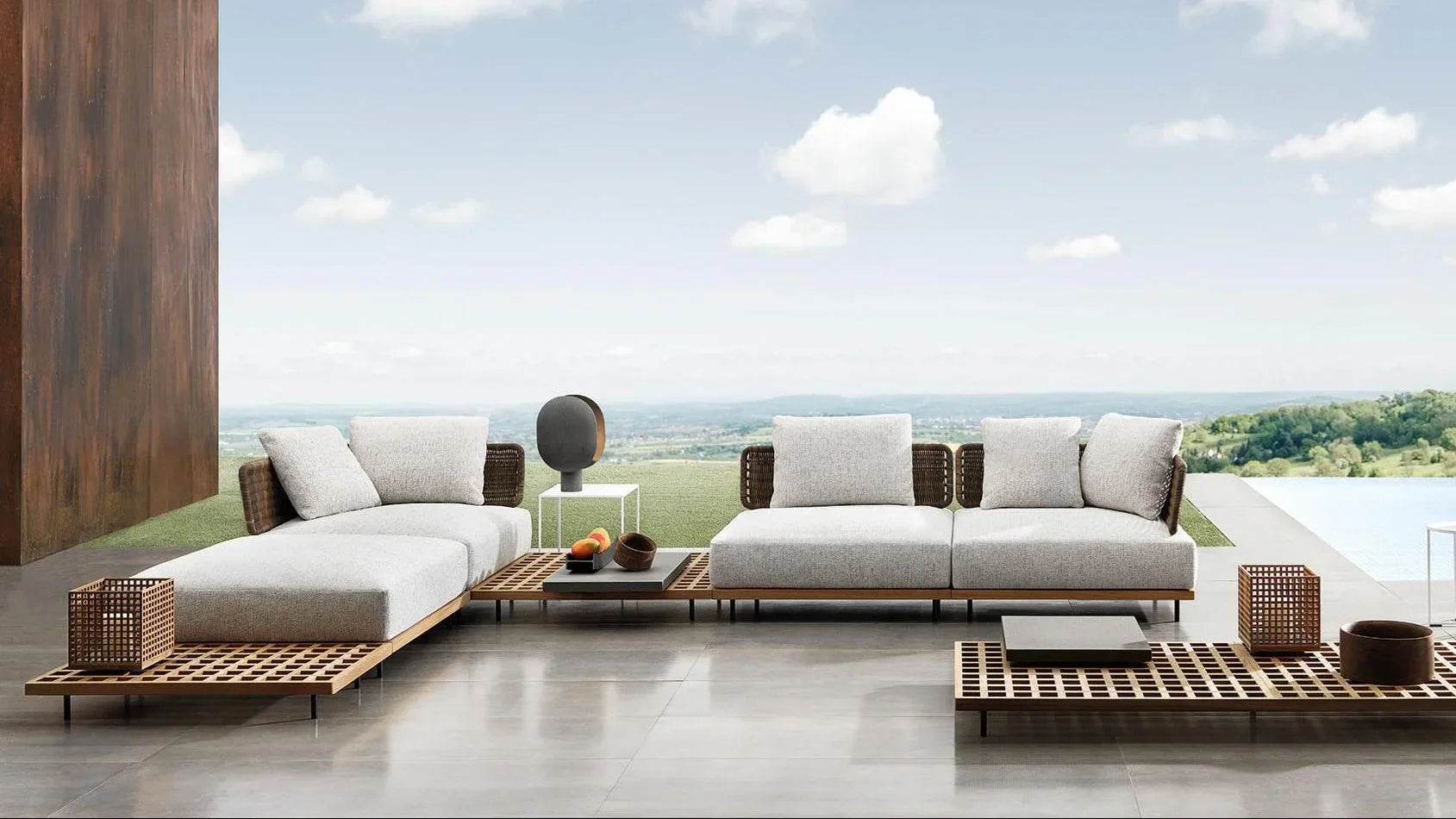 Minotti - Quadrado Outdoor Sofa - sarto Tailored Interiors Group
