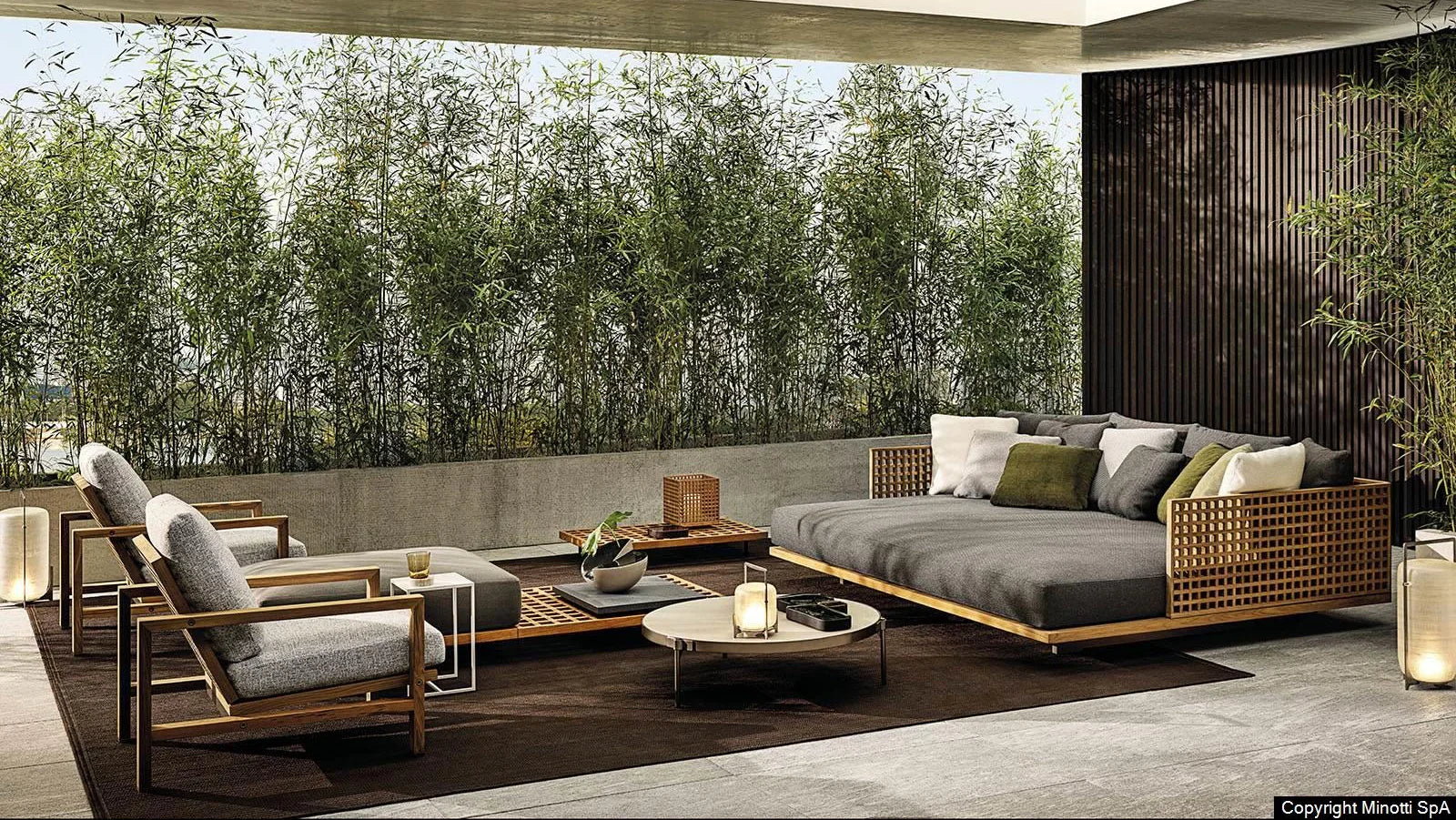 Minotti - Quadrado Outdoor Chaiselongue - sarto Tailored Interiors Group
