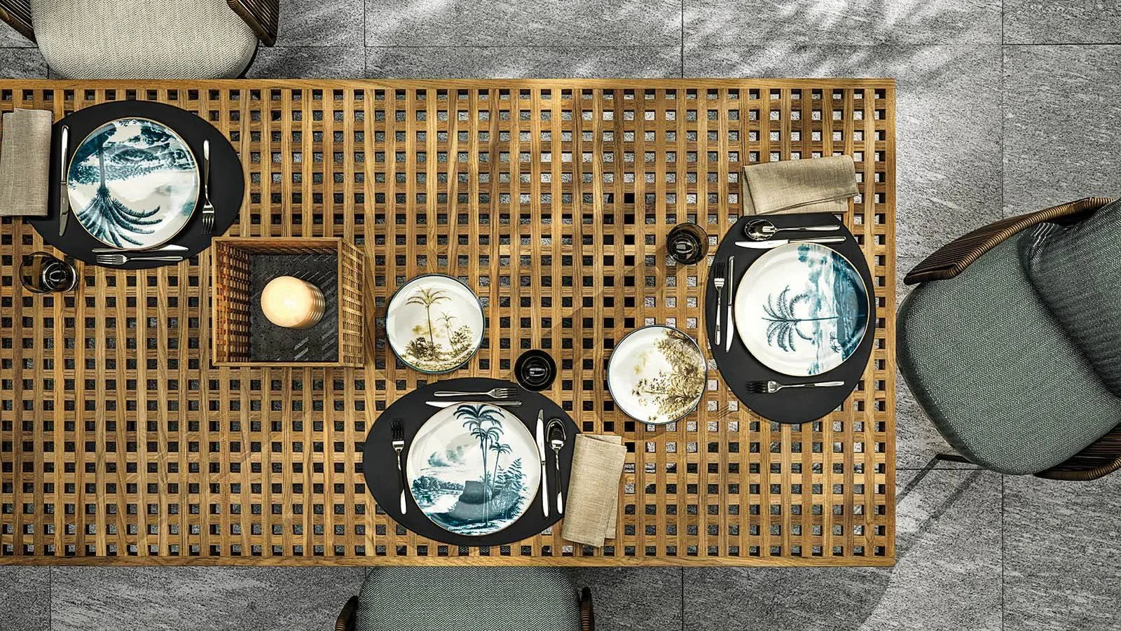 Minotti - Quadrado Outdoor Esstisch - sarto Tailored Interiors Group