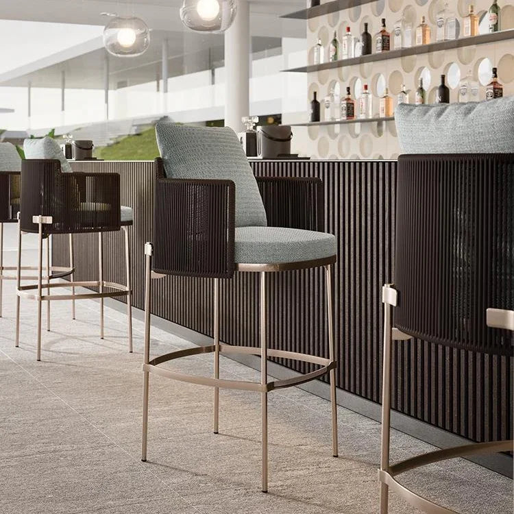 Minotti - Tape "Cord" Outdoor Barhocker - sarto Tailored Interiors Group