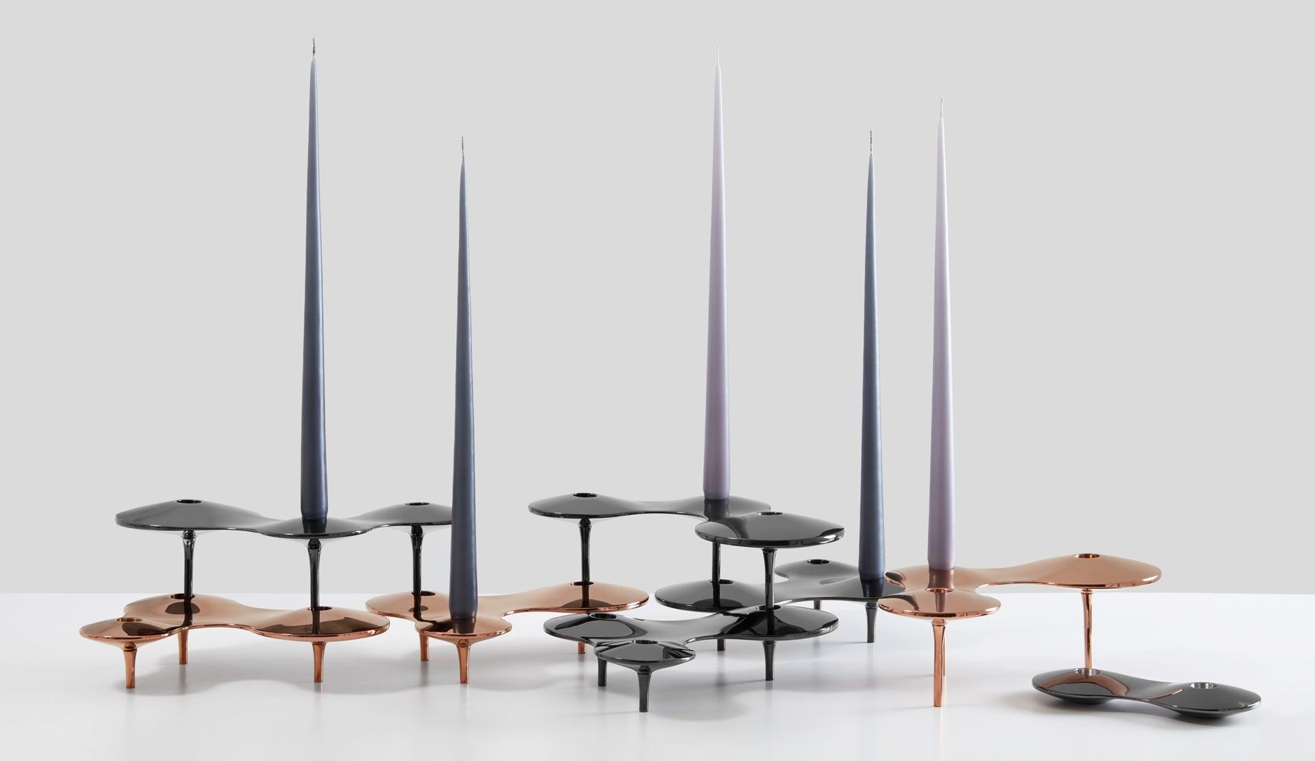 Zaha Hadid - Zaha Hadid Design Cell Kerzenhalter | Roségold | Groß - Kerzenhalter - Sarto Group